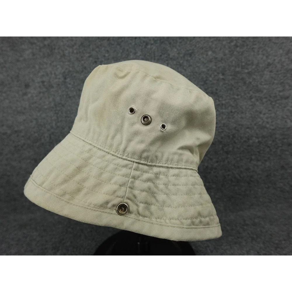J.Crew Bucket Hat Unisex Medium Khaki Good Vintage Cotton Twill Made in USA